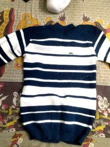 Striped Knit Pullover Sweater