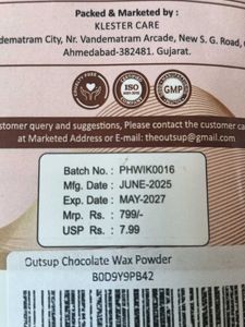 Outsup Herbal Body  Wax Powder