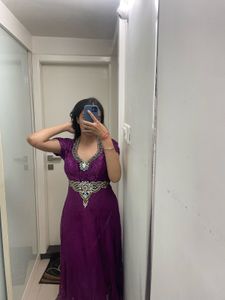 Elegant Purple Ethnic Gown
