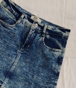 mini denim skirt