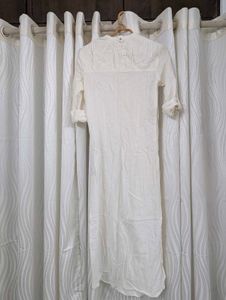 W White Cotton Kurti