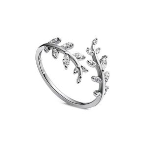 925 Silver Leaf Branch Ring