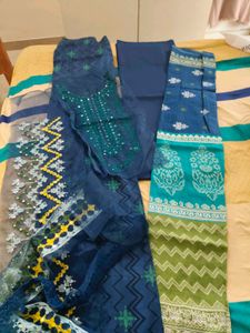 Embroidered Salwar Kameez Fabric
