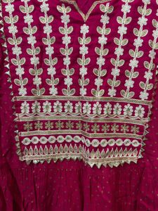 Pink Embroidered Kurti Set
