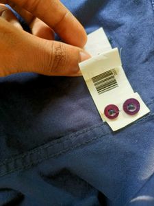 Stylish Navy Blue Long Sleeve Boxy Shirt