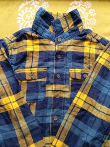 Blue &amp; Yellow Plaid Shirt
