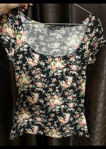 Shein Floral Fitted Top