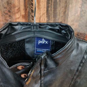 Parx Solid Leather Jacket - Chest 44