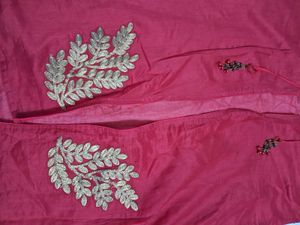 Elegant Red Embroidered Shrug