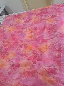 Elegant Pink Floral  Jari Saree