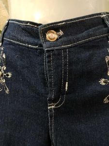 Embroidered Denim Jeans