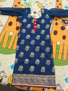 Blue Floral Kurta