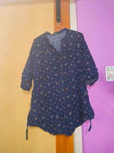 Navy Blue Short Kurta