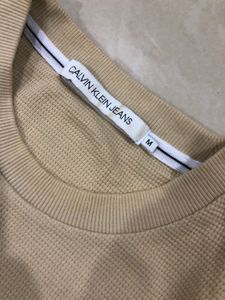Calvin Klein Long Sleeve Tee - Beige