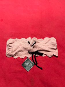 Pink Bandeau Bikini Top (M)