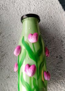 Hand Painted Tulip Bottle