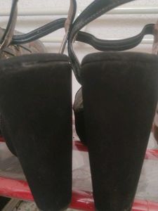 Black Wedge Heels