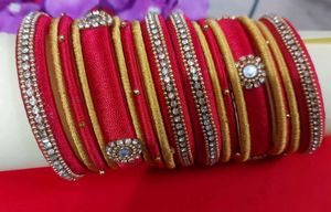 Red &amp; Gold Bangle Set