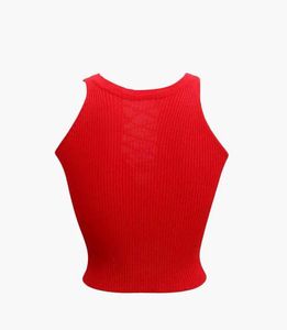 Red Lace-Up Tank Top