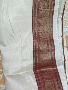 New Bengali Silk Saree in Beige Cream