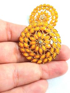 Meenakari Floral Statement Earrings