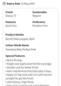 🆕Pack Of 2 Nail Lacquer