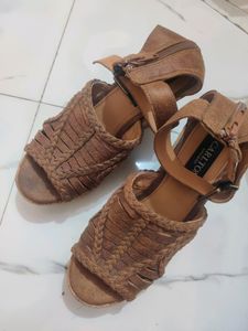 Carlton London Textured Wedges With Ankle-Loop
