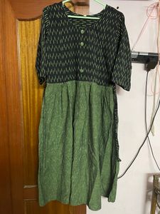 Boho Print Cotton Feeding Dress