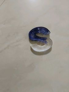 Resin Letter &#39;S&#39;&amp;&#39;K&#39; Keychain