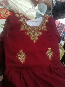 Elegant Maroon Ethnic Gown
