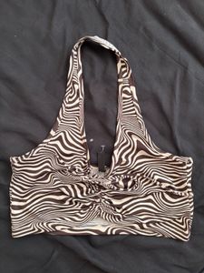 Zebra Print Halter Top
