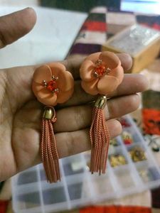Orange Western Earring