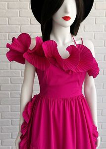 Magenta Ruffle Dress