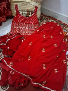 Beautiful New Peppum Pink Color Skirt Set