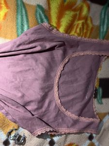 Mauve Tank Top with Lace Trim