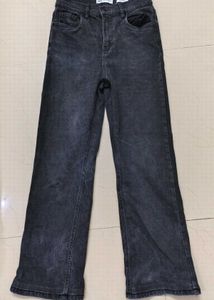 Black Wash Wide Leg Jeans For Women