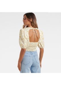 Forever New OMARA OPENBACKLINEN TOP