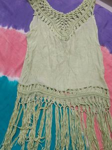 Fringe Crochet Tank Top