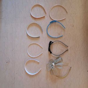 8 Mixed Premium Hairbands Set For Kids 4 To 6 Yrs