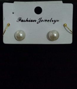 White Pearl Earring Set