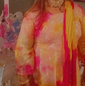 Multi colour gown