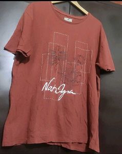 Burgundy Color T-shirt For 42 Chest