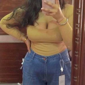 cute and sexy bodycon top .