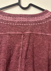 Brownish Red Tunic Top