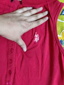 Red Polo Sleeveless Mini Dress