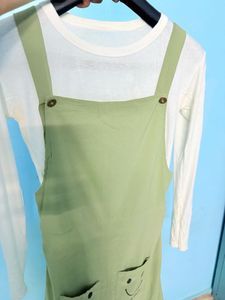 Cute Smiley Face Overalls Dress