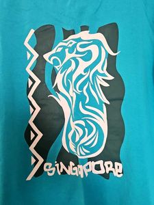 Teal Singapore Graphic T-Shirt | Short Sleeve Tee