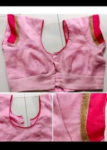 Floral Embroidered Fabric Saree With Blouse