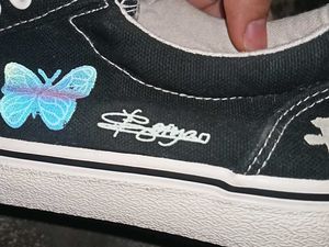 FEIYAO BLACK DENIM SHOE
