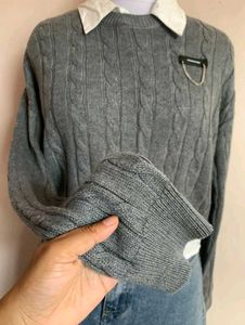 Gray Knit Sweater